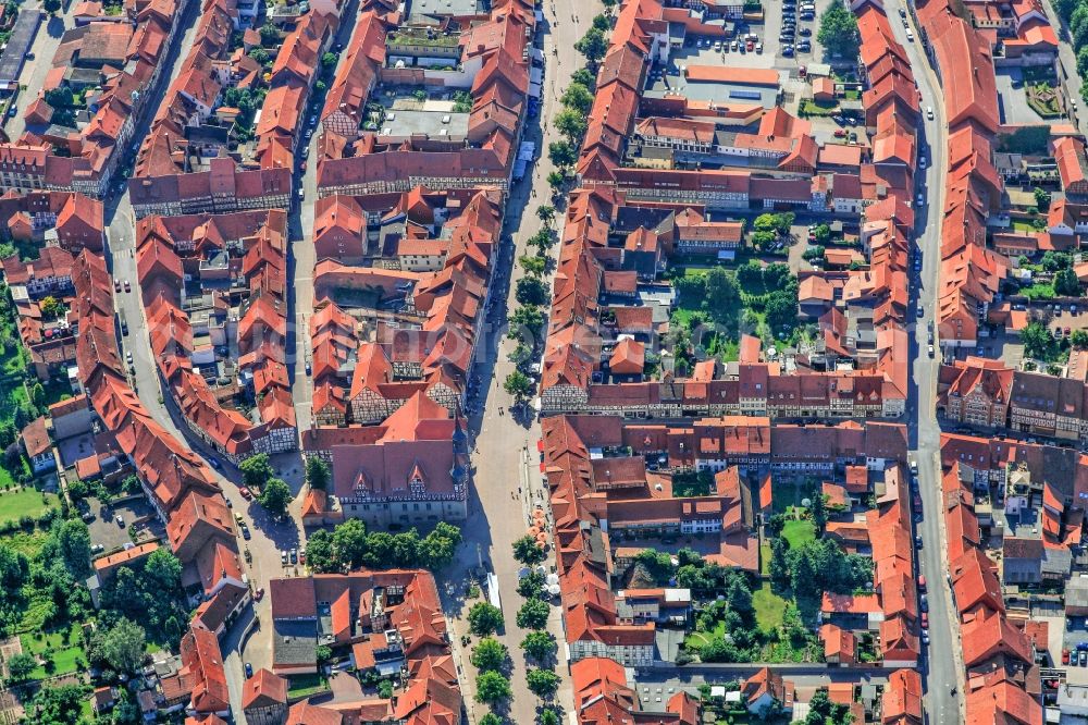 Duderstadt from the bird's eye view: View of the historic city of Duderstadt in the state Lower Saxony