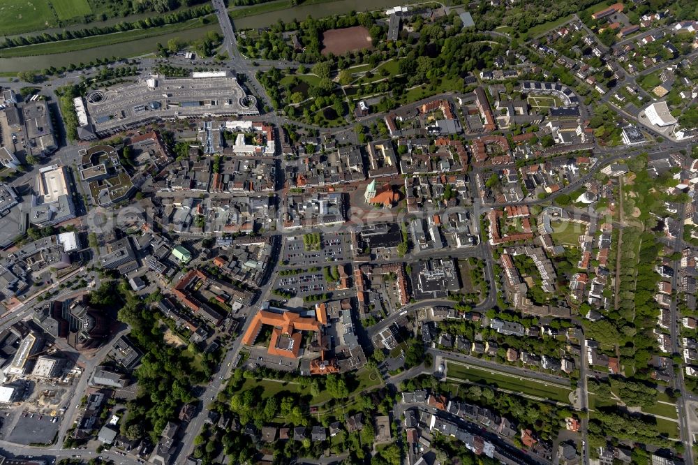 Aerial image Hamm - View of the historic centre of Hamm in the state of North Rhine-Westphalia