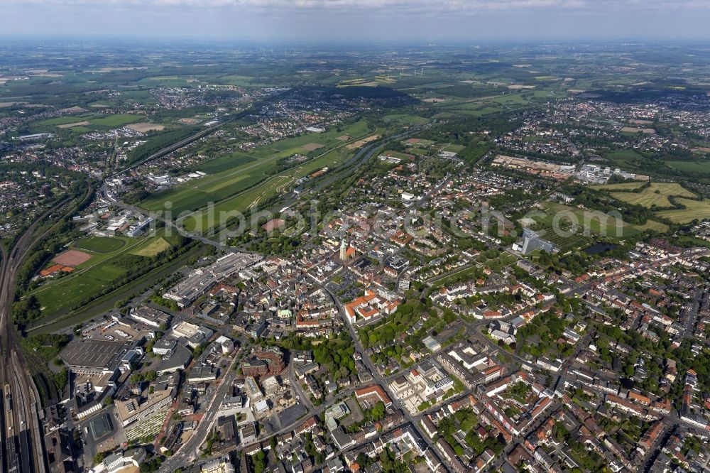 Aerial photograph Hamm - View of the historic centre of Hamm in the state of North Rhine-Westphalia