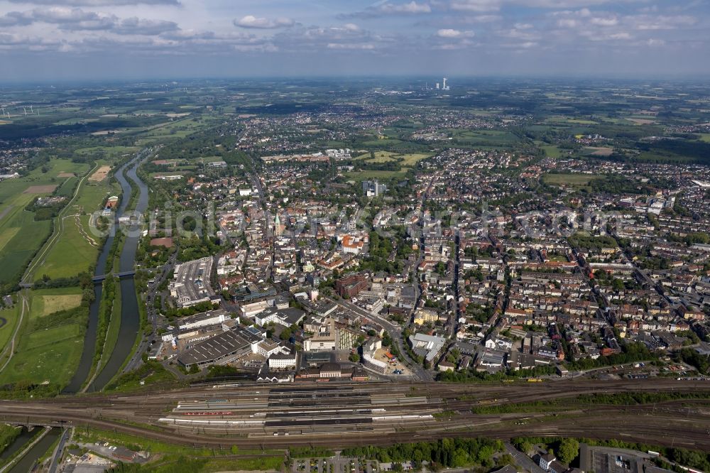 Hamm from the bird's eye view: View of the historic centre of Hamm in the state of North Rhine-Westphalia