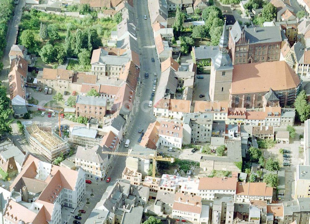 Aerial image Nauen / Brandenburg - Altstadt von Nauen / Brandenburg.