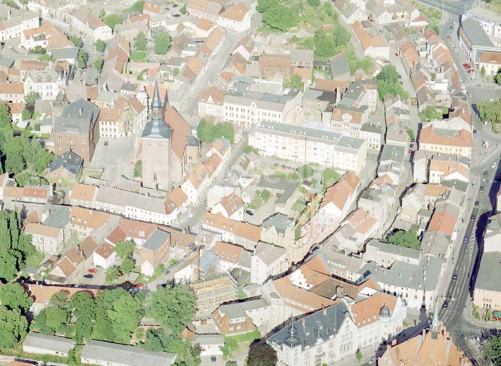 Nauen / Brandenburg from above - Altstadt von Nauen / Brandenburg.