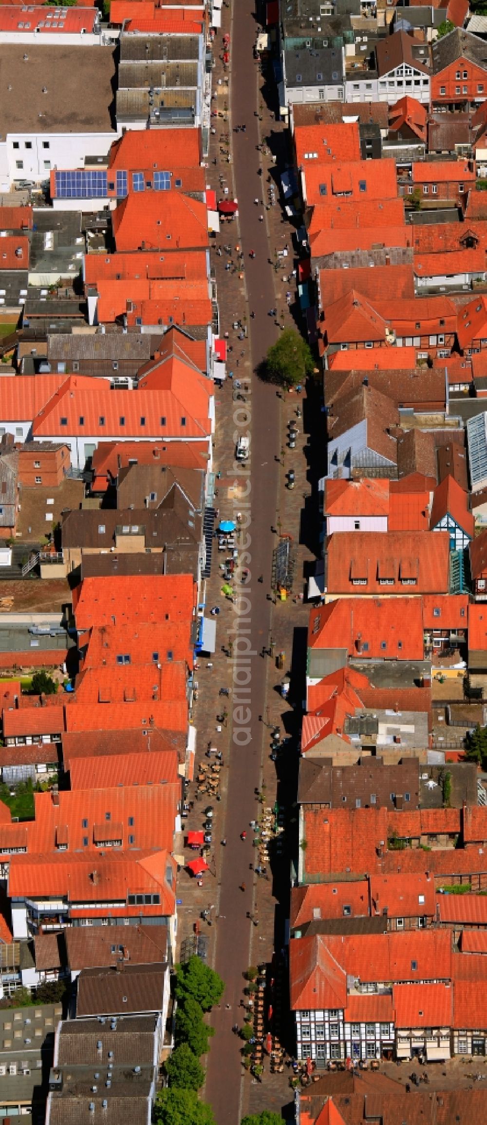 Aerial photograph Nienburg - View of the historical centre of Nienburg in the state of Lower Saxony