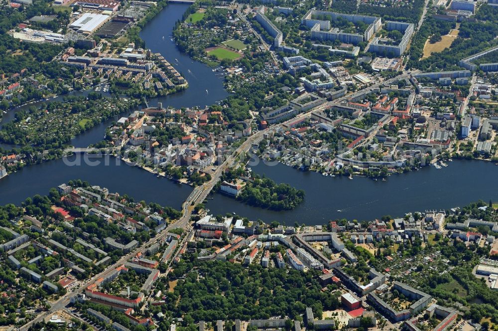 Berlin from above - View of the historic centre of the district of Koepenick in Berlin