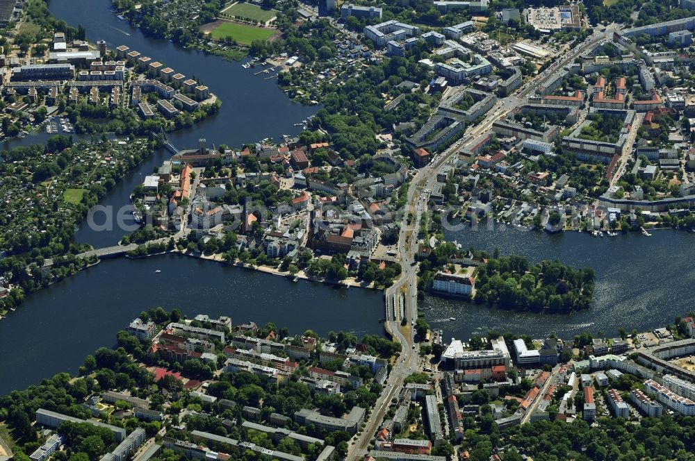 Aerial photograph Berlin - View of the historic centre of the district of Koepenick in Berlin