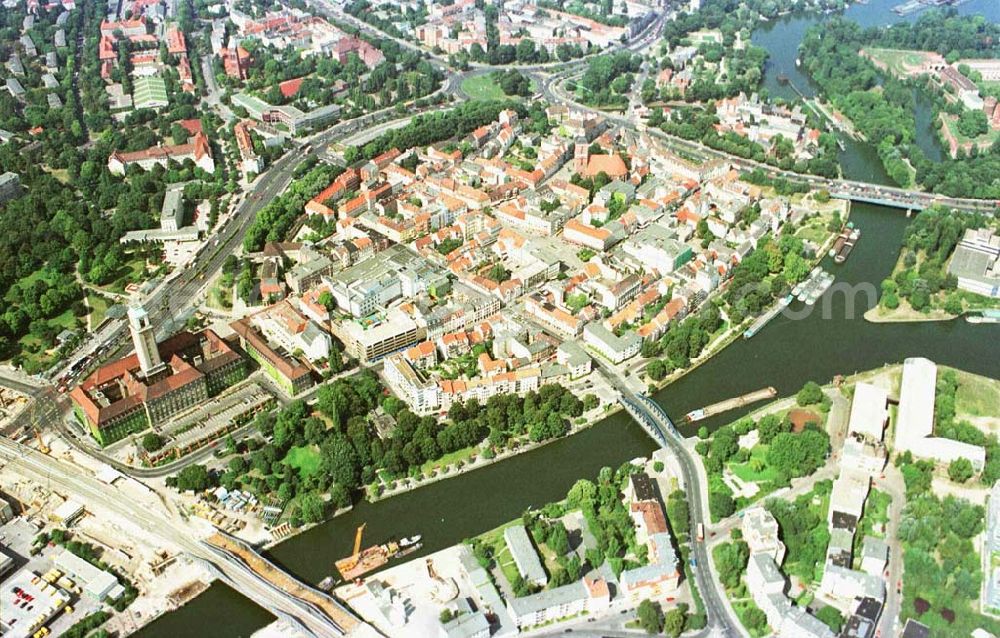 Berlin - Spandau from the bird's eye view: Altstadt von Spandau