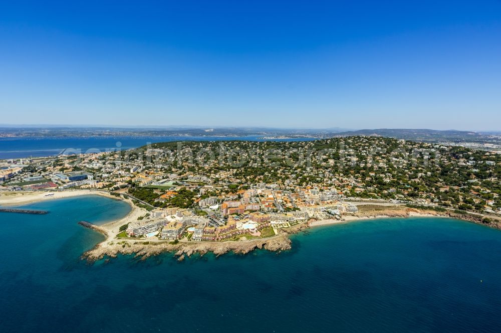 Sète from the bird's eye view: View of the historic center of Sete in France