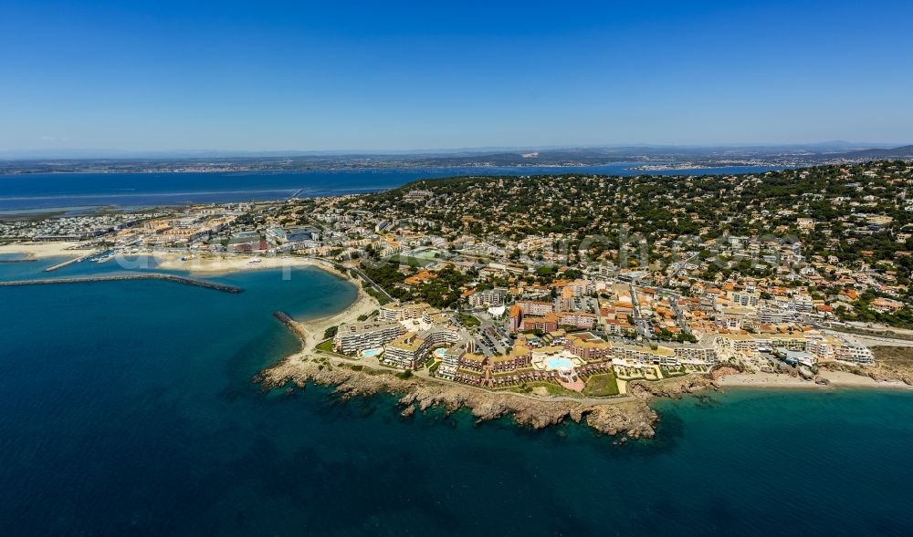 Aerial image Sète - View of the historic center of Sete in France