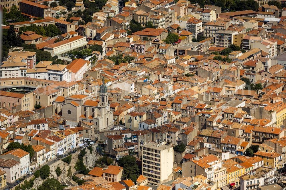 Sète from above - View of the historic center of Sete in France