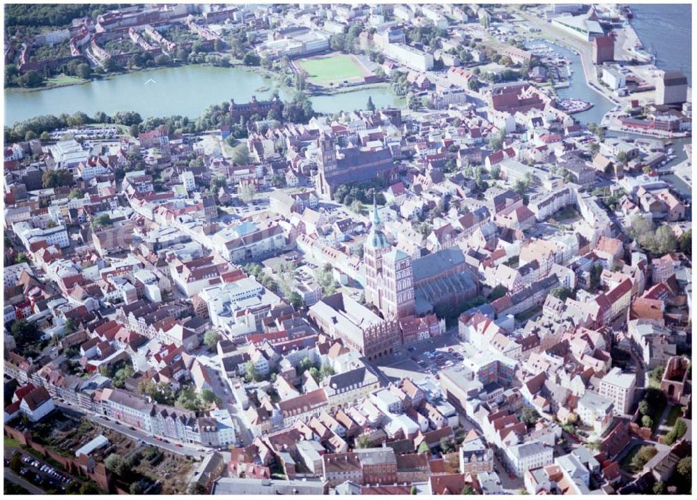 Aerial photograph Stralsund / Mecklenburg Vorpommern - Altstadt von Stralsund / 27.09.02