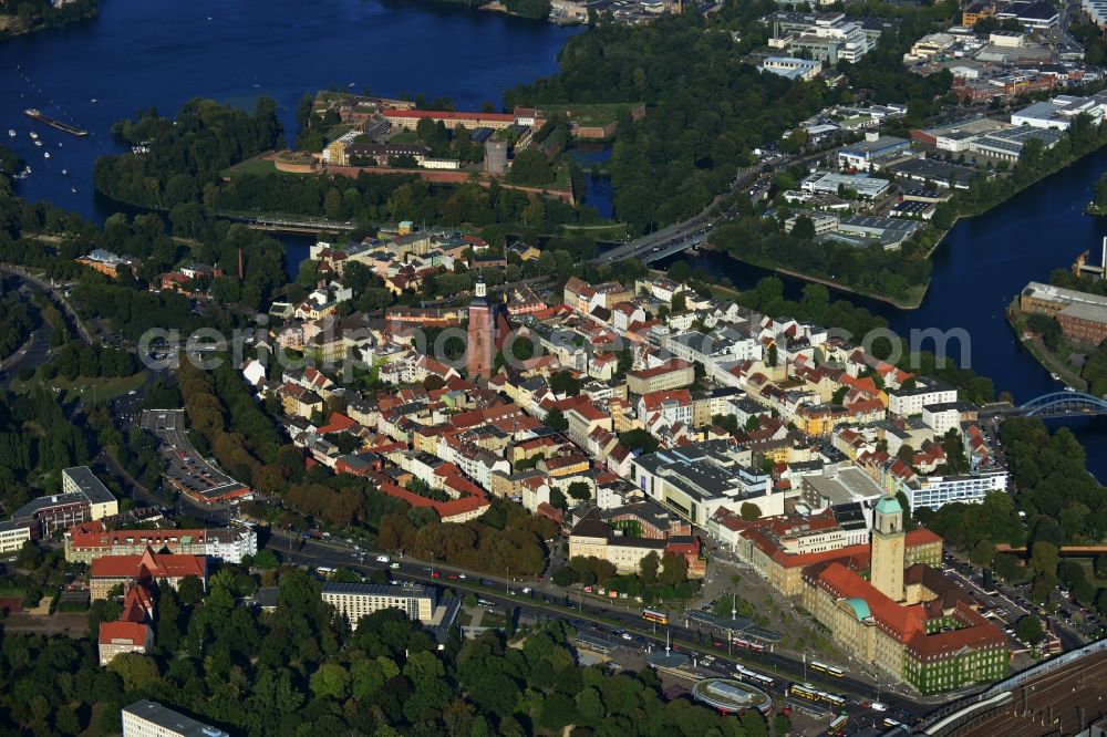 Aerial image Berlin Spandau - Partial view of old city - the center of Berlin Spandau