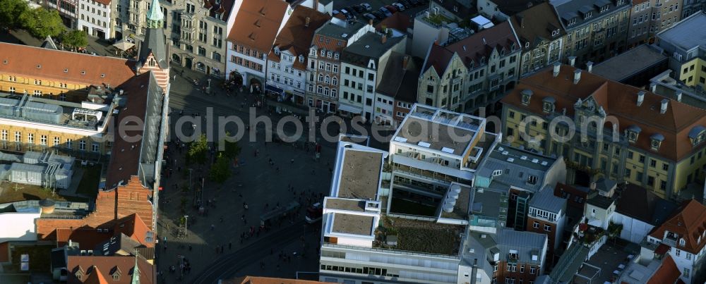 Aerial photograph Erfurt - Old Town area and city center in Erfurt in the state Thuringia