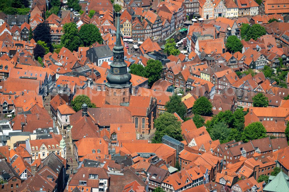 Aerial image Stade - Old town area and inner city center in Stade in the state Lower Saxony, Germany