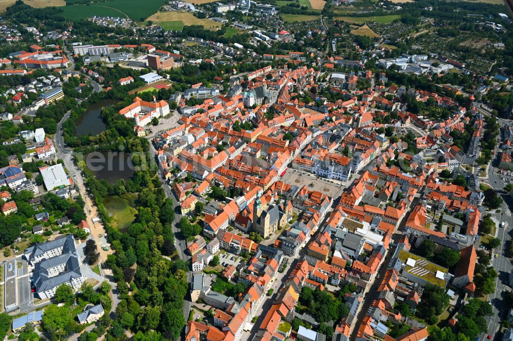 Aerial photograph Altstadt - Old Town area and city center in Altstadt in the state Saxony, Germany