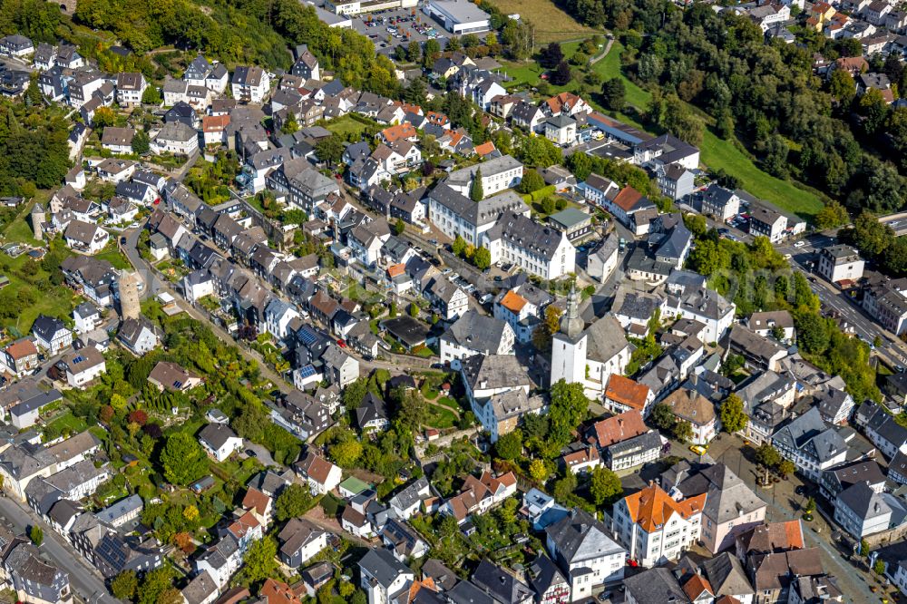 Aerial image Arnsberg - Old Town area and city center in Arnsberg in the state North Rhine-Westphalia, Germany