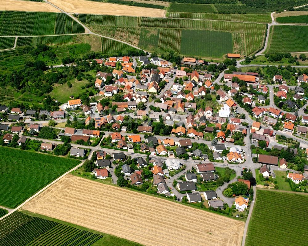 Aerial image Auenstein - Old Town area and city center in Auenstein in the state Baden-Wuerttemberg, Germany