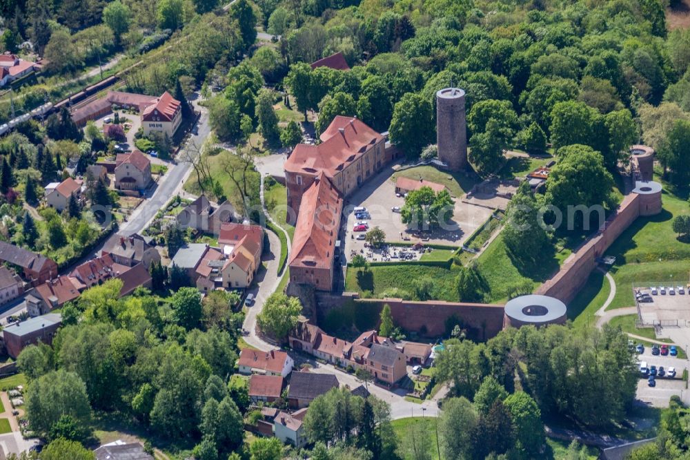 Bad Belzig from the bird's eye view: Old Town area and city center in Bad Belzig in the state Brandenburg, Germany