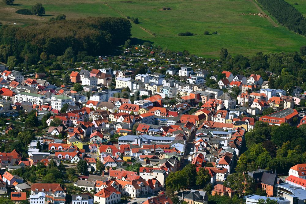 Aerial image Bad Doberan - Old Town area and city center in Bad Doberan in the state Mecklenburg - Western Pomerania, Germany