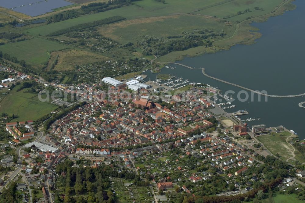 Aerial image Barth - Old Town area and city center in Barth in the state Mecklenburg - Western Pomerania, Germany