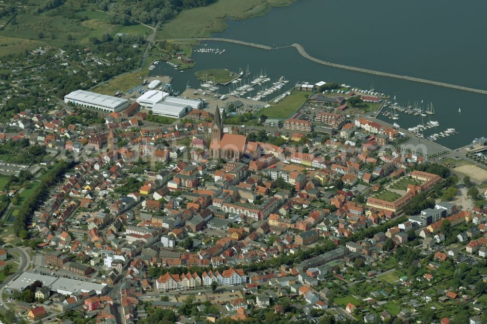 Aerial image Barth - Old Town area and city center in Barth in the state Mecklenburg - Western Pomerania, Germany