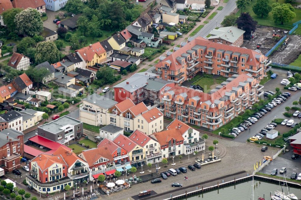 Barth from above - Old Town area and city center in Barth in the state Mecklenburg - Western Pomerania, Germany