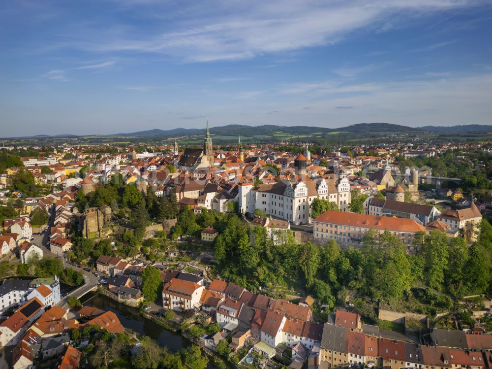 Aerial image Bautzen - Old Town area and city center in Bautzen in the state Saxony, Germany