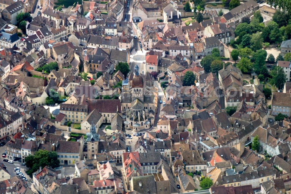 Aerial photograph Beaune - Old Town area and city center in Beaune in Bourgogne Franche-Comte, France