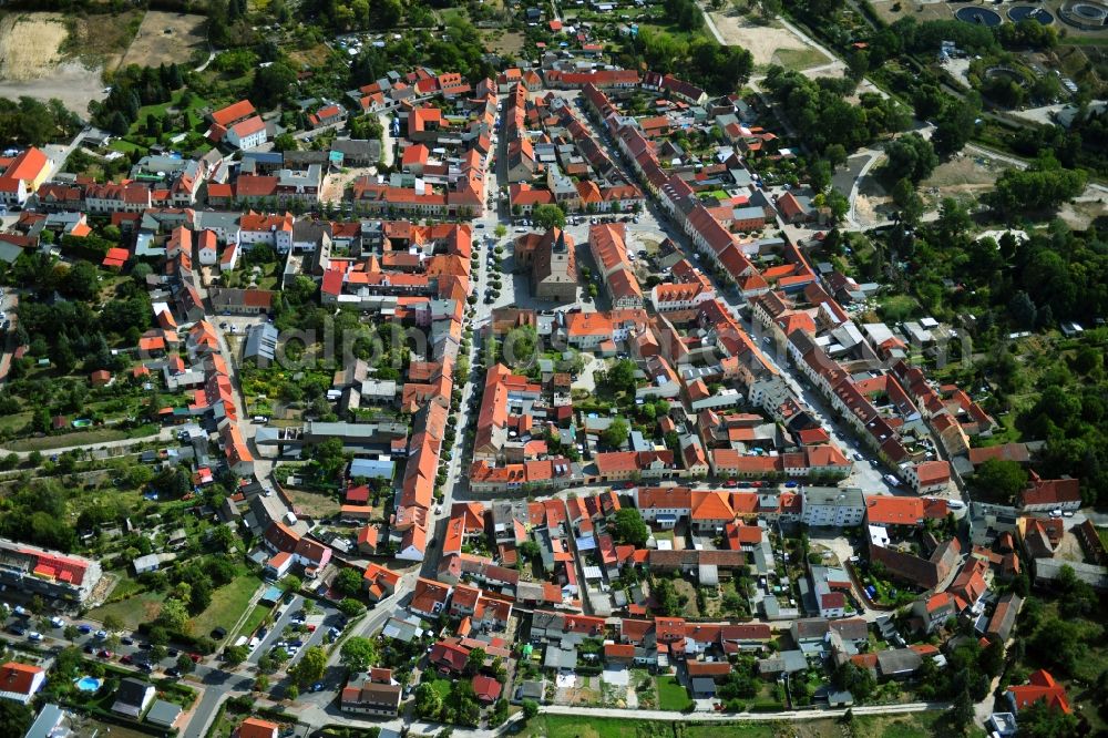 Aerial photograph Beelitz - Old Town area and city center in Beelitz in the state Brandenburg, Germany