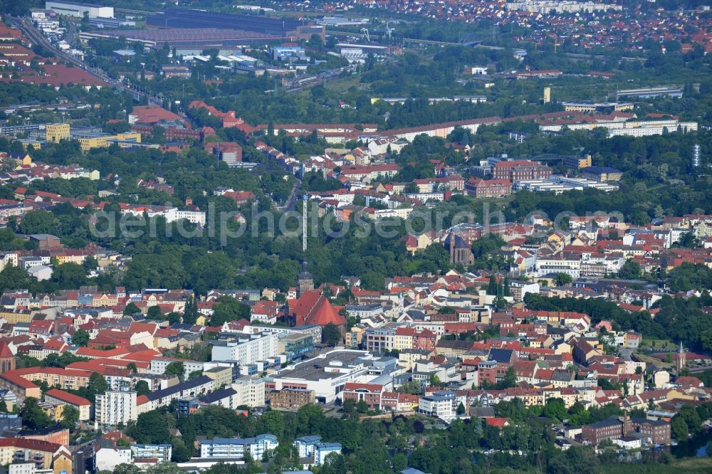 Aerial image Brandenburg an der Havel - Old Town area and city center in Brandenburg an der Havel in the state Brandenburg