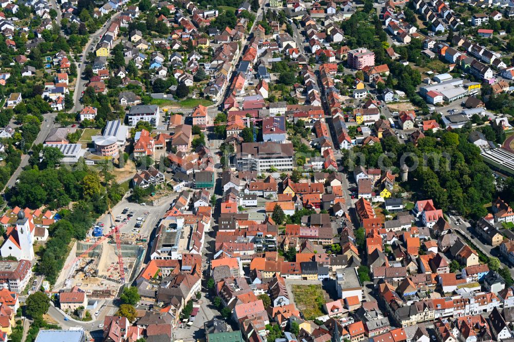 Aerial image Bretten - Old Town area and city center Bretten in Bretten in the state Baden-Wuerttemberg