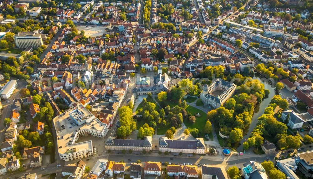 Aerial image Detmold - Old Town area and city center in Detmold in the state North Rhine-Westphalia, Germany