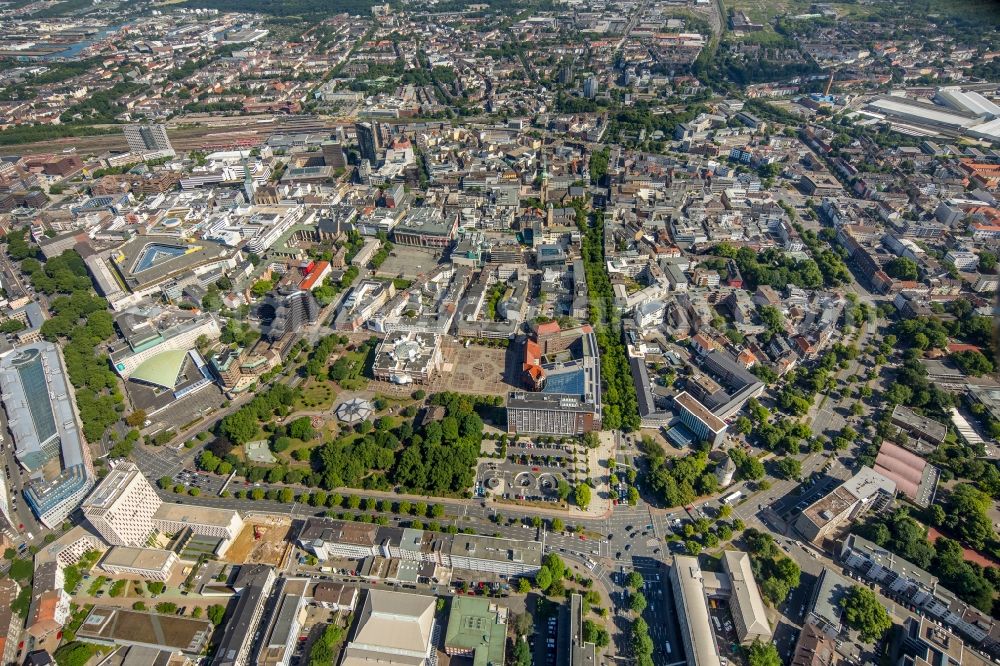 Aerial photograph Dortmund - Old Town area and city center in Dortmund in the state North Rhine-Westphalia, Germany