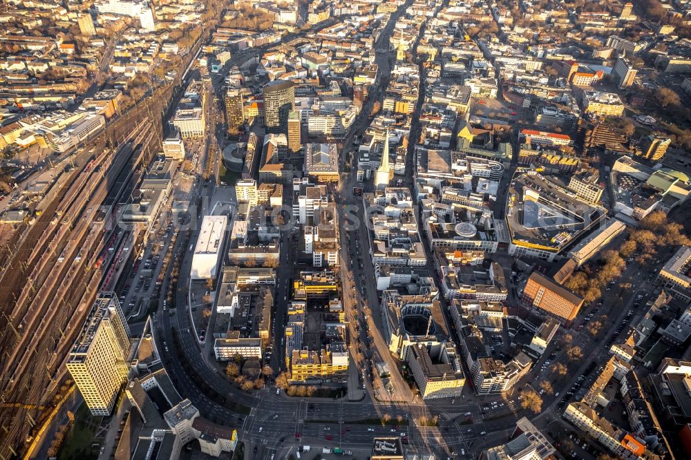 Aerial image Dortmund - Old Town area and city center in Dortmund in the state North Rhine-Westphalia, Germany