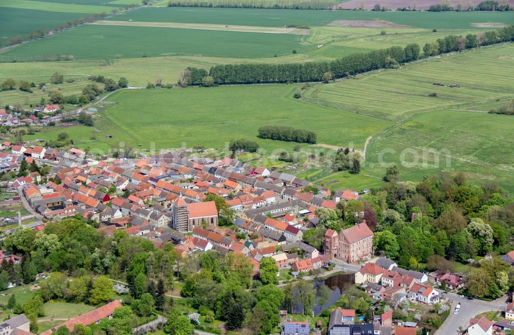 Aerial image Wittstock/Dosse - Old Town area and city center Freyenstein in Wittstock/Dosse in the state Brandenburg, Germany