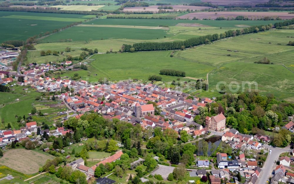 Aerial photograph Wittstock/Dosse - Old Town area and city center Freyenstein in Wittstock/Dosse in the state Brandenburg, Germany