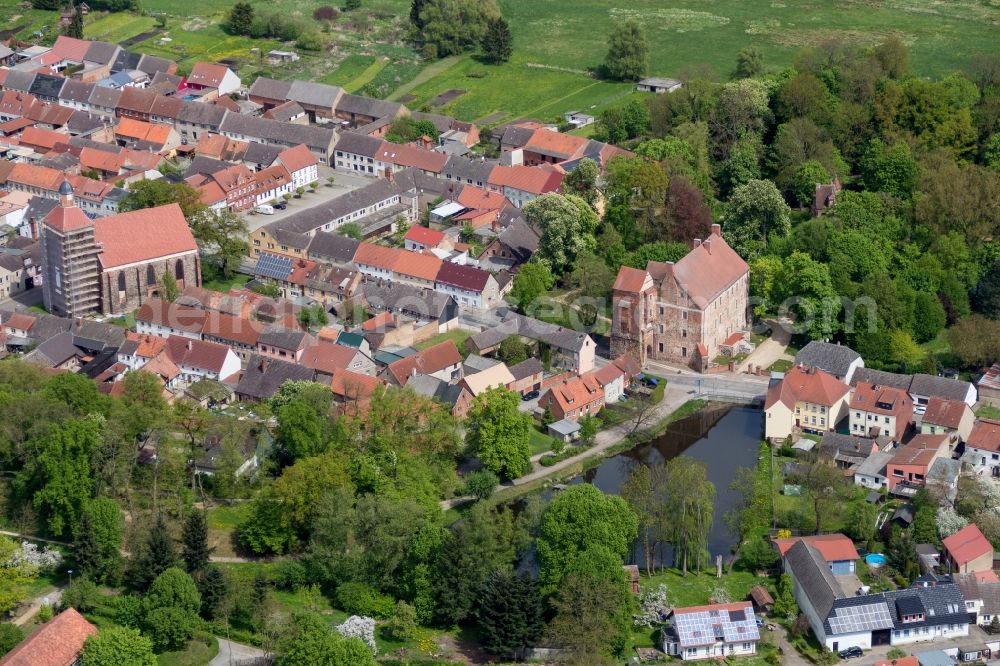 Wittstock/Dosse from above - Old Town area and city center Freyenstein in Wittstock/Dosse in the state Brandenburg, Germany