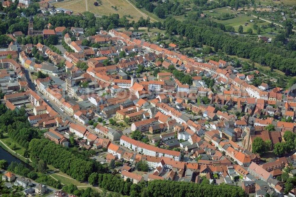 Aerial photograph Gardelegen - Old Town area and city center in Gardelegen in the state Saxony-Anhalt