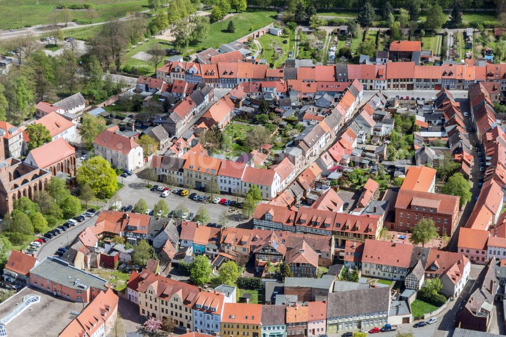 Hansestadt Gardelegen from the bird's eye view: Old Town area and city center in Gardelegen in the state Saxony-Anhalt, Germany