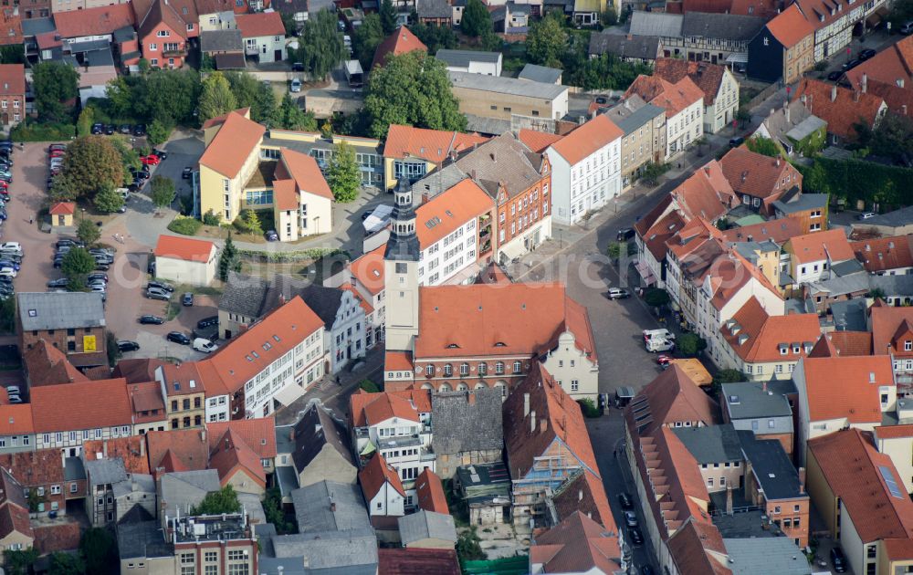 Hansestadt Gardelegen from the bird's eye view: Old Town area and city center in Gardelegen in the state Saxony-Anhalt, Germany