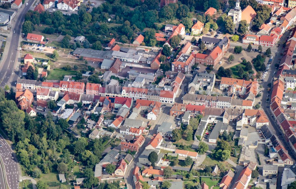 Hansestadt Gardelegen from the bird's eye view: Old Town area and city center in Gardelegen in the state Saxony-Anhalt, Germany