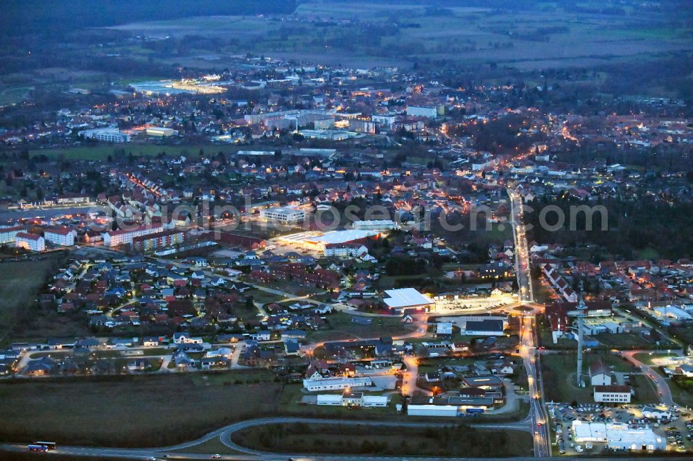 Hansestadt Gardelegen from above - Old Town area and city center in Gardelegen in the state Saxony-Anhalt, Germany