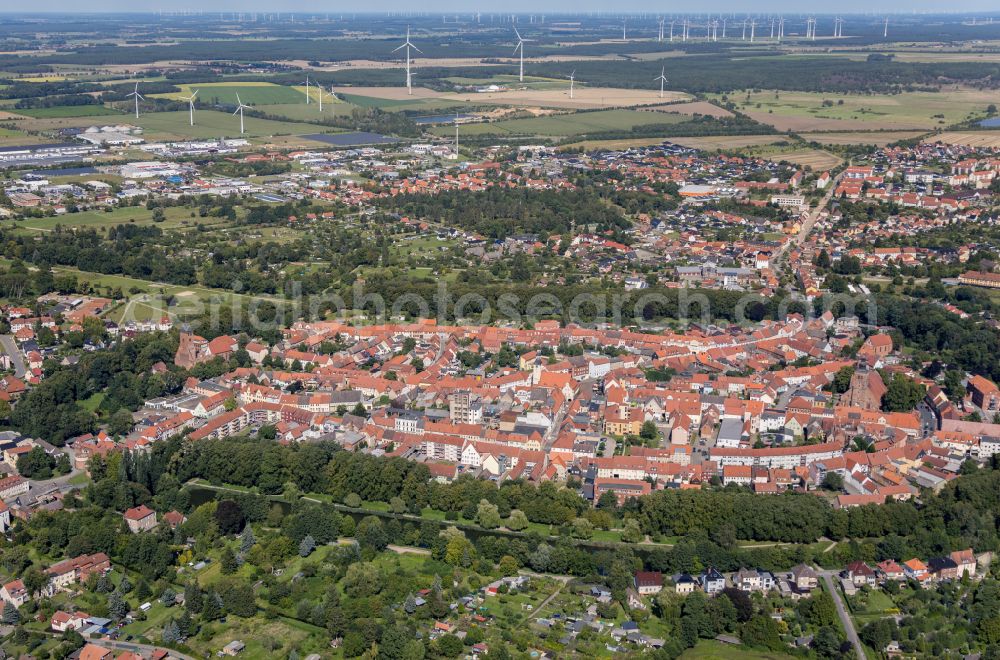 Aerial photograph Hansestadt Gardelegen - Old Town area and city center in Gardelegen in the state Saxony-Anhalt, Germany