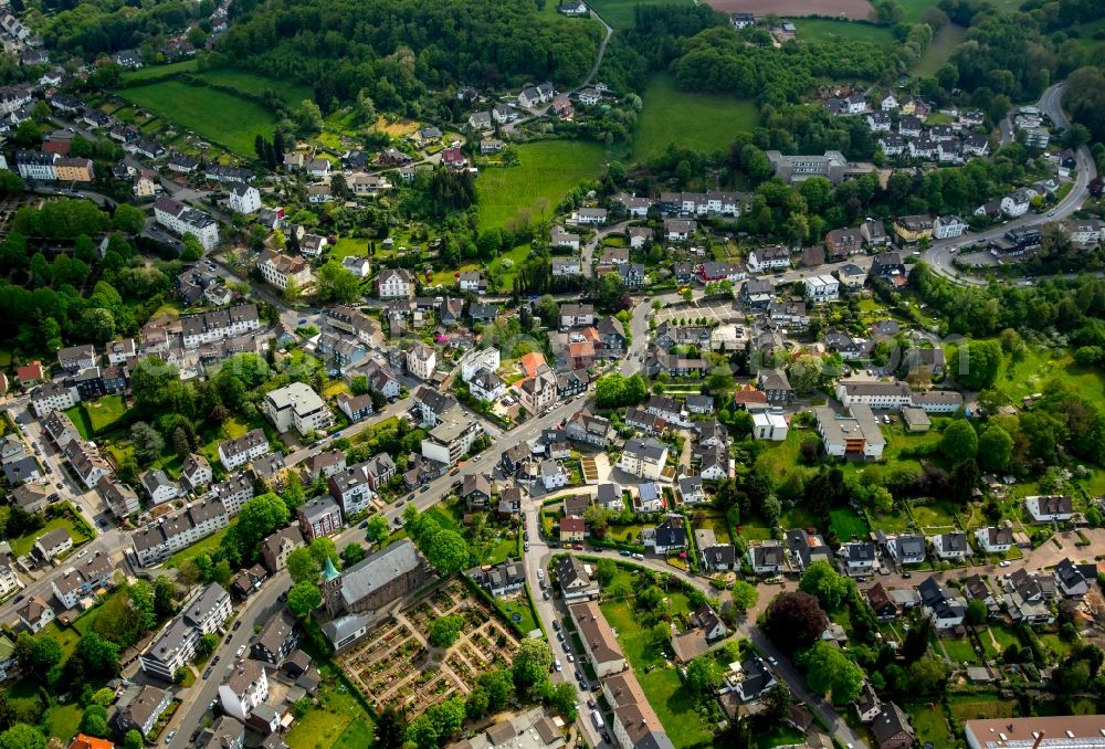 Aerial image Gevelsberg - Old Town area and city center in Gevelsberg in the state North Rhine-Westphalia