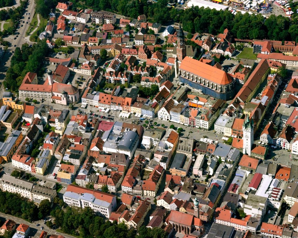 Aerial photograph Gstütt - Old Town area and city center in Gstütt in the state Bavaria, Germany