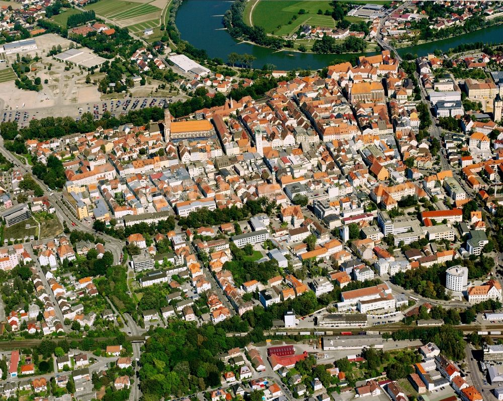 Gstütt from above - Old Town area and city center in Gstütt in the state Bavaria, Germany