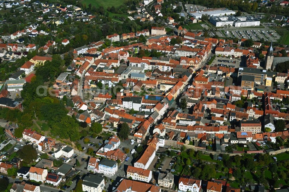 Aerial image Haldensleben - Old Town area and city center in Haldensleben in the state Saxony-Anhalt, Germany