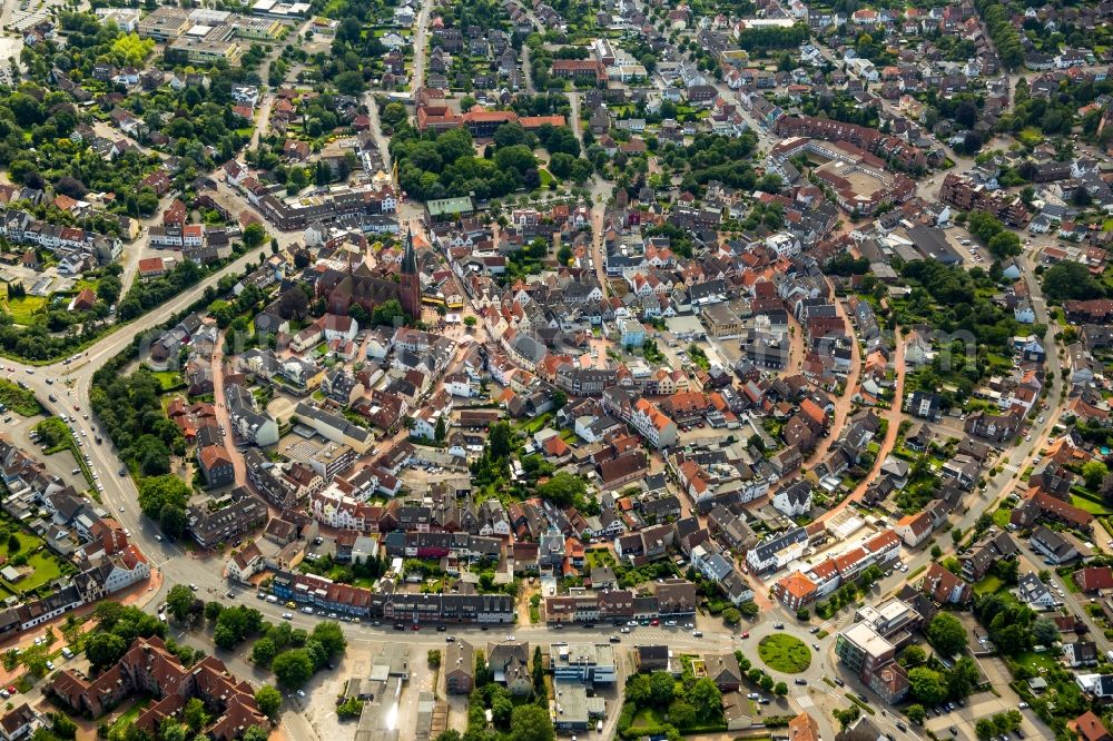 Aerial photograph Haltern am See - Old Town area and city center in Haltern am See in the state North Rhine-Westphalia