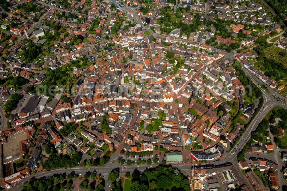 Haltern am See from above - Old Town area and city center in Haltern am See in the state North Rhine-Westphalia