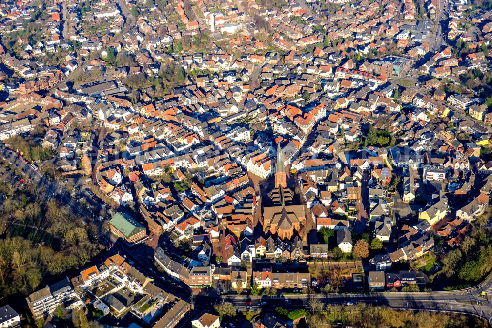 Haltern am See from above - Old Town area and city center in Haltern am See at Ruhrgebiet in the state North Rhine-Westphalia, Germany