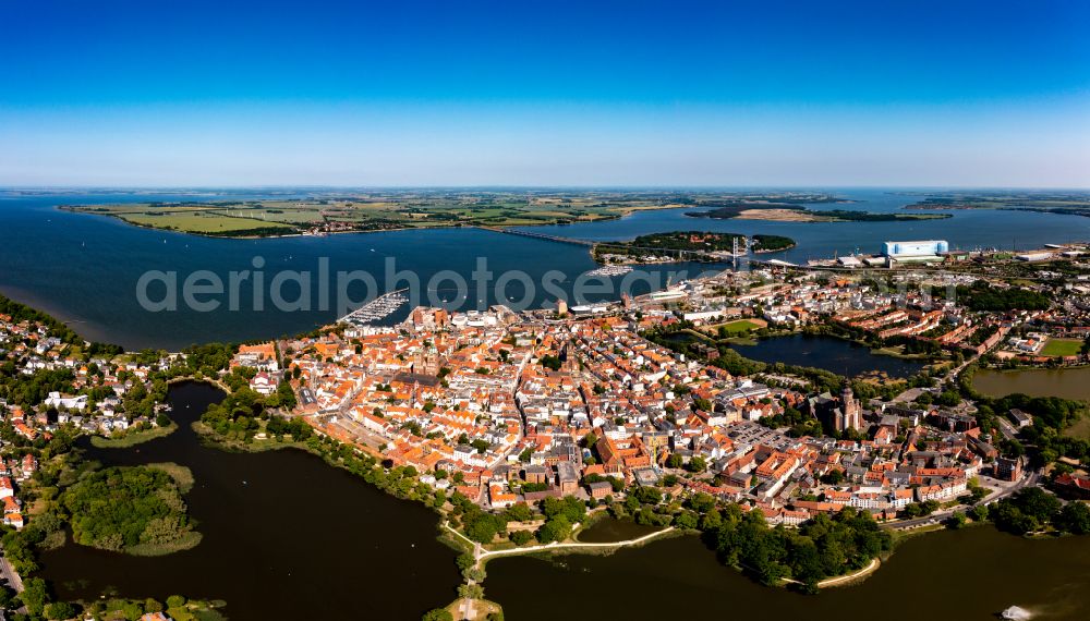 Hansestadt Stralsund from the bird's eye view: Old Town area and city center in Hansestadt Stralsund in the state Mecklenburg - Western Pomerania, Germany